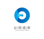 O字母 箭头logo 公司标志