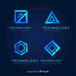 科技矢量多边形几何形 logo
