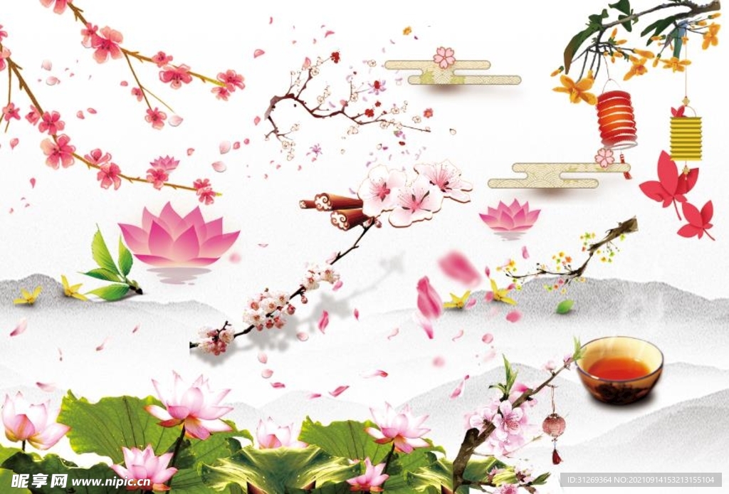 古典花素材古风