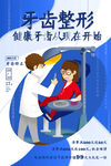创意卡通唯美美容牙齿整形海报