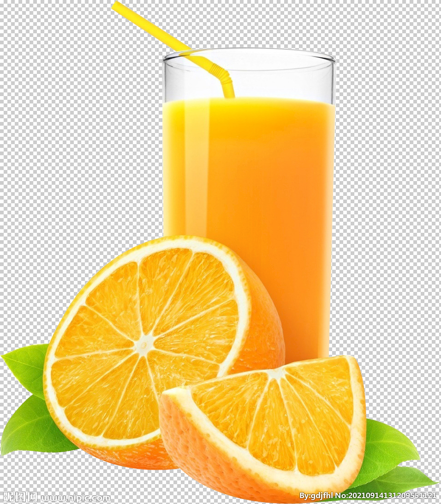 橙汁抠图透明底
