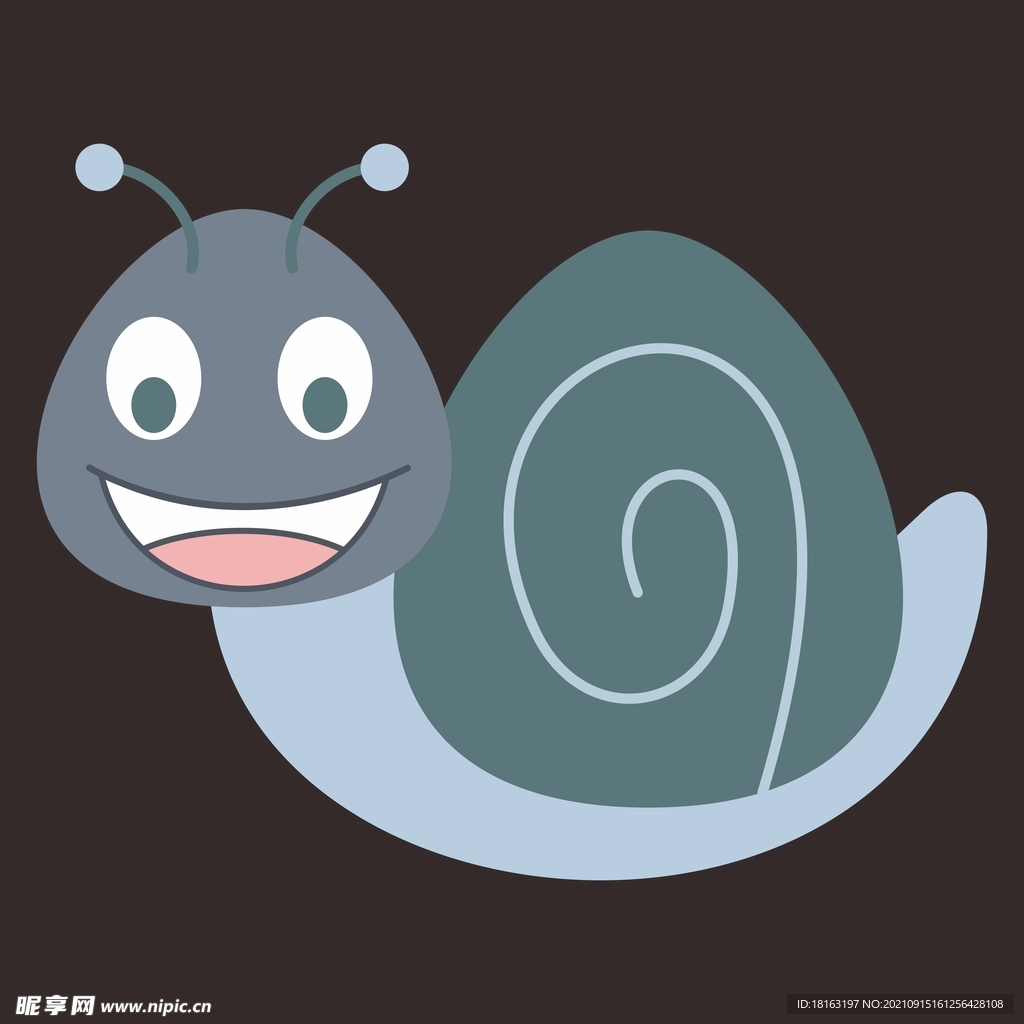矢量蜗牛卡通