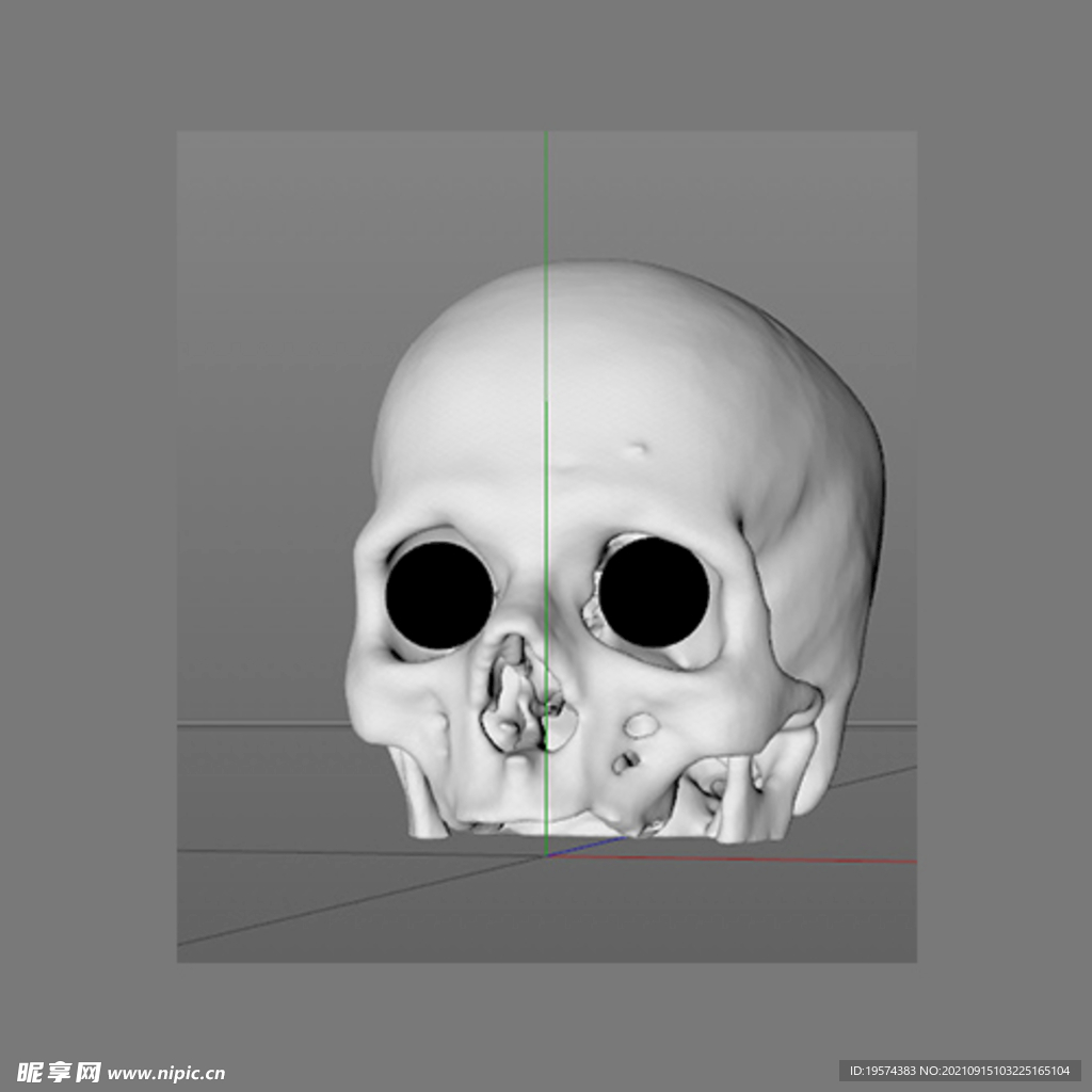 c4d模型头骨头头骨