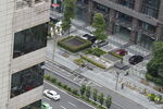 城市主要街道场景半鸟瞰