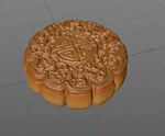 C4D模型中秋月饼
