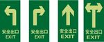安全出口安全通道箭头指示地贴 