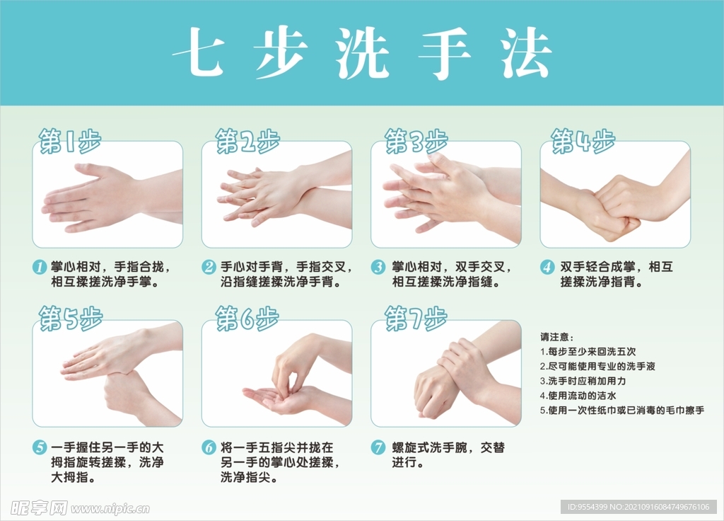 七步洗手法