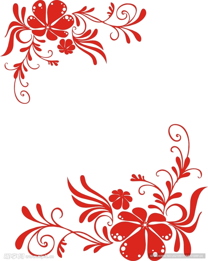 花边对角图片