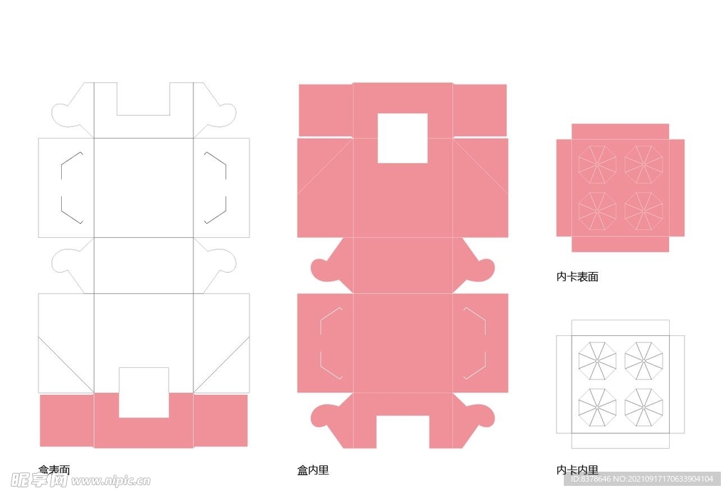 蛋糕盒子刀版