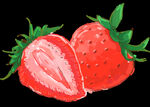 手绘可爱卡通写实水果图草莓图片