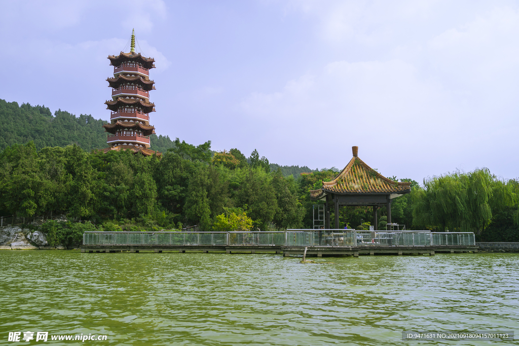 徐州云龙湖风景区湖光山色 