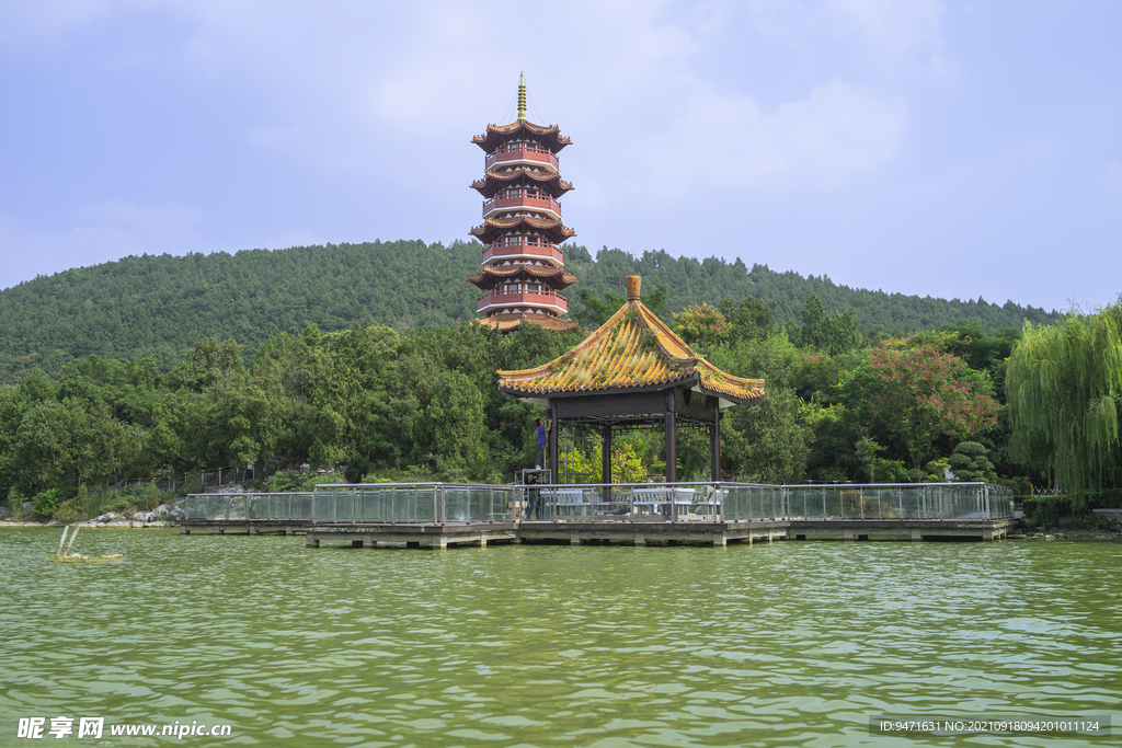 徐州云龙湖风景区湖光山色 