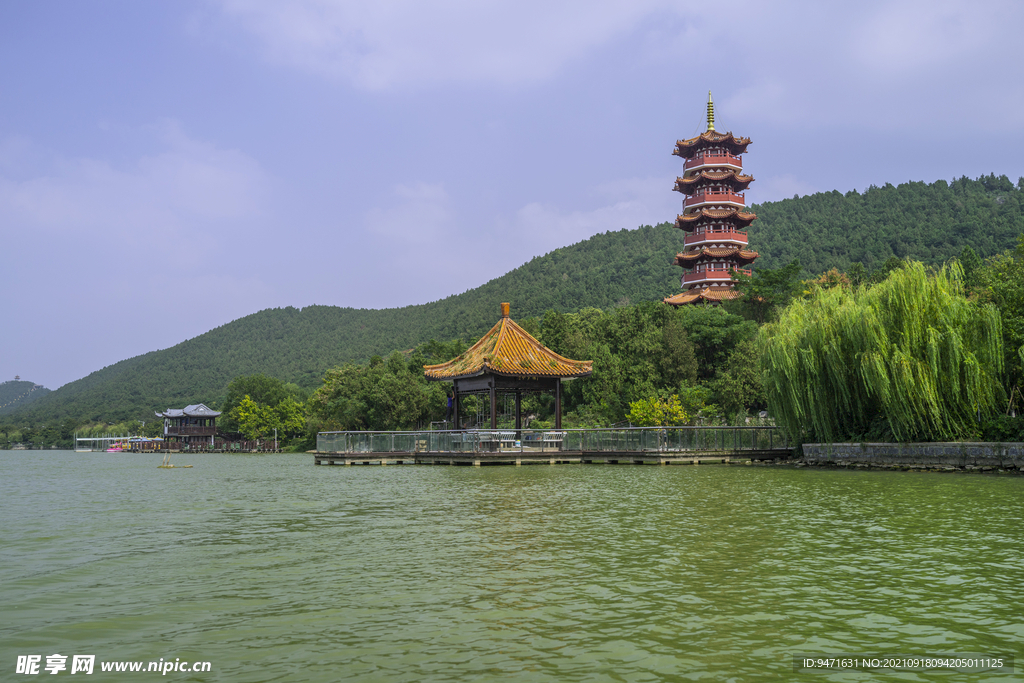 徐州云龙湖风景区湖光山色 