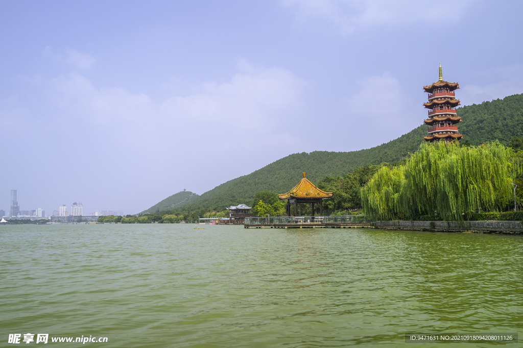 徐州云龙湖风景区湖光山色 