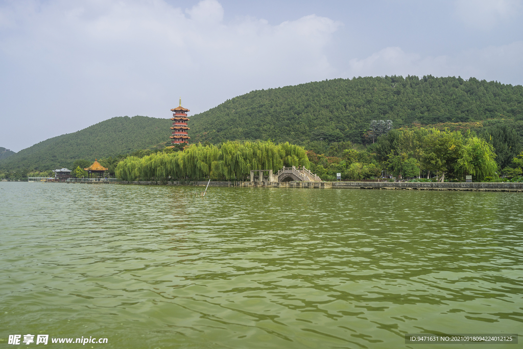 徐州云龙湖风景区湖光山色 