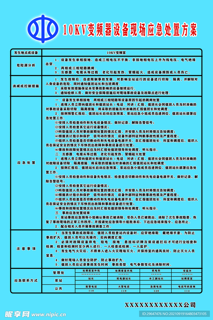 10KV变频器设备现场应急处置