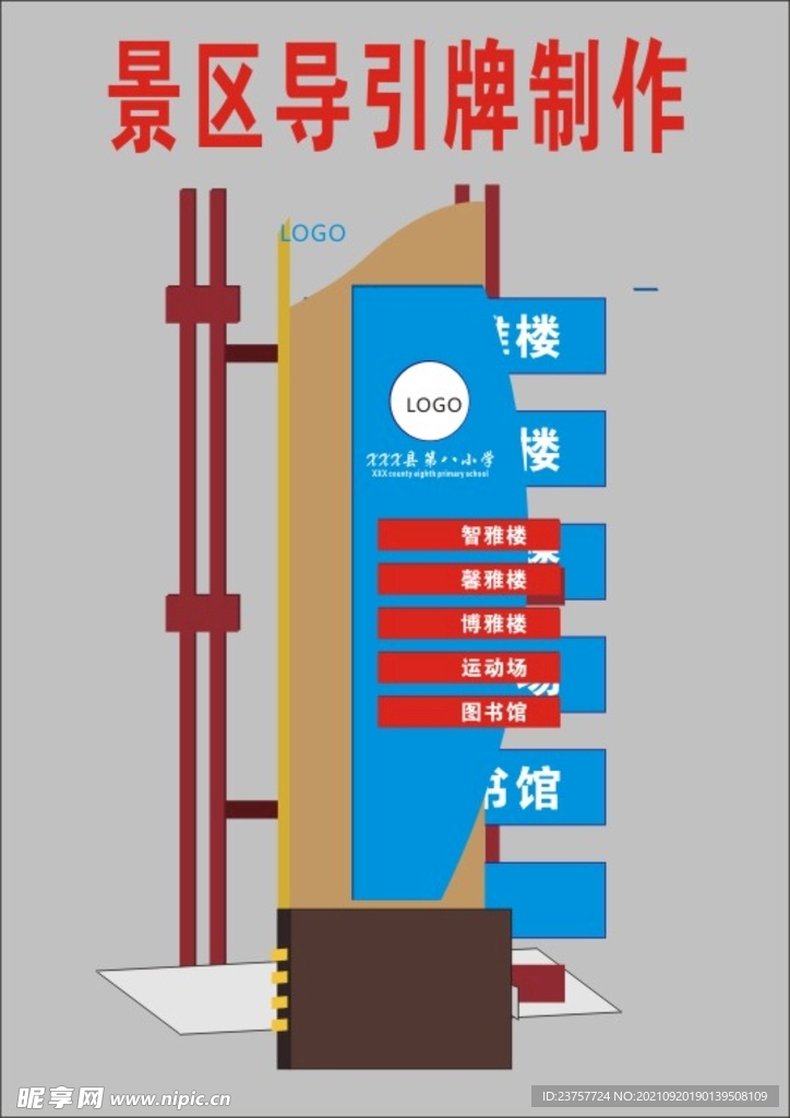 学校楼层导向牌标识