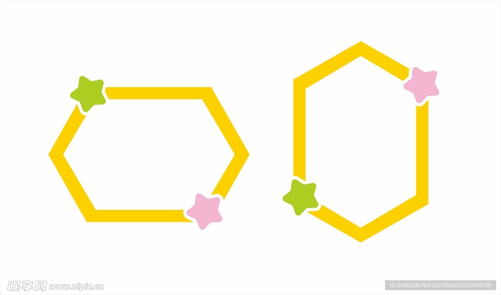 可爱六边形边框