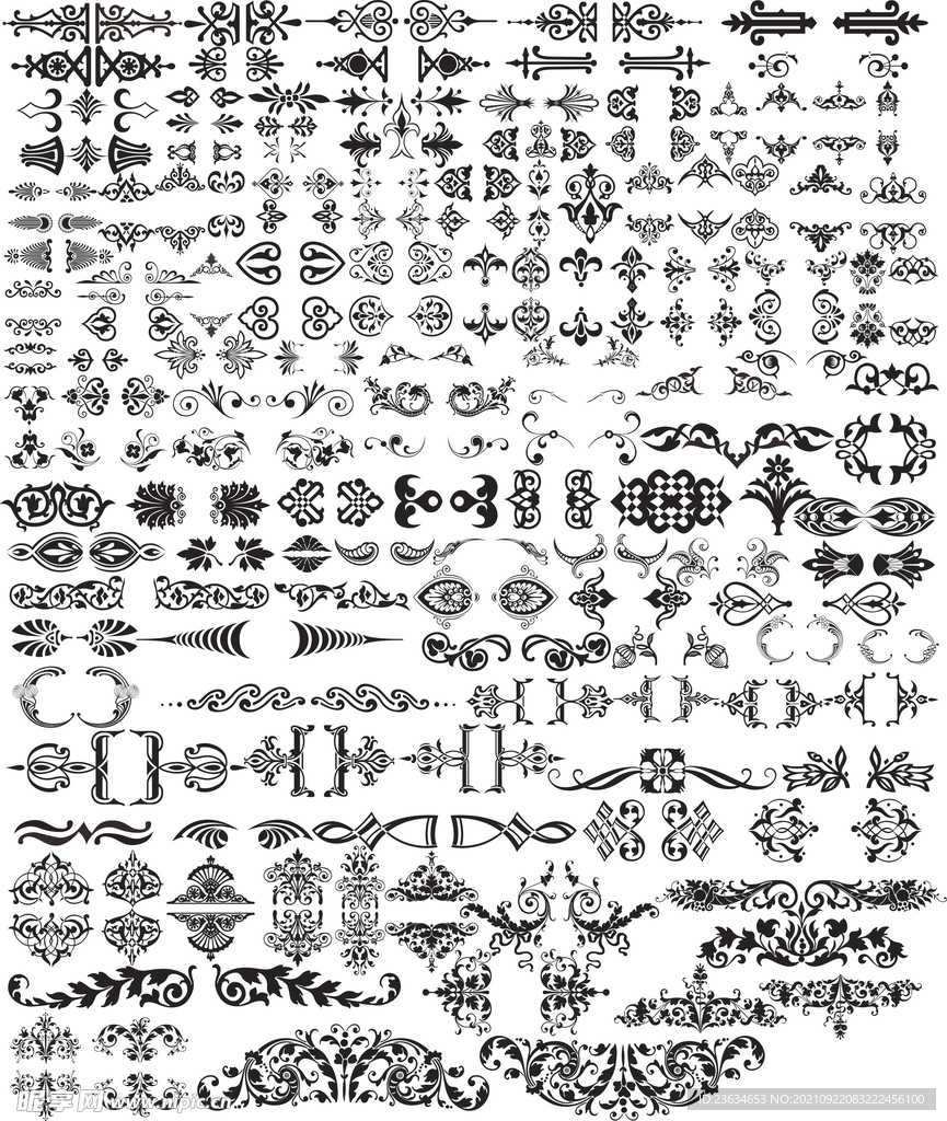 欧式矢量图案