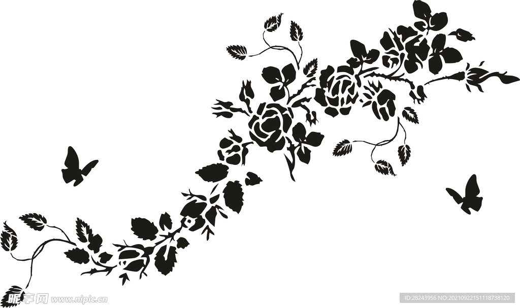 蝴蝶花型图案