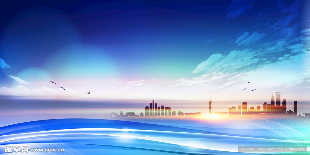 蓝色背景