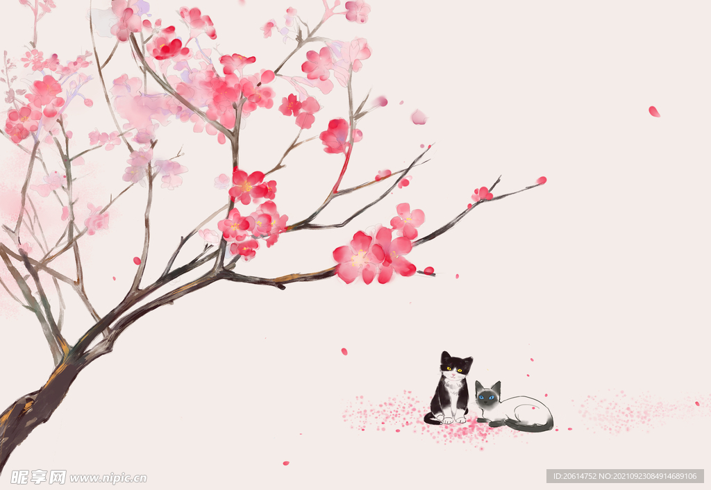 树下的猫咪