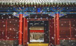 宫廷建筑雪景