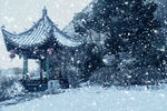 宫廷建筑雪景