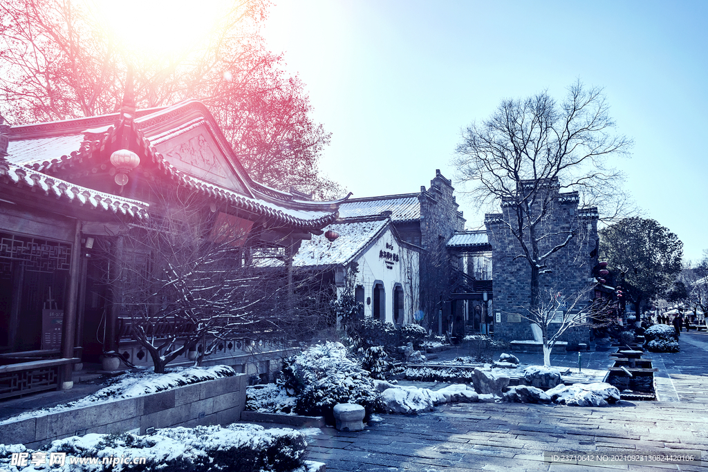 宫廷建筑雪景