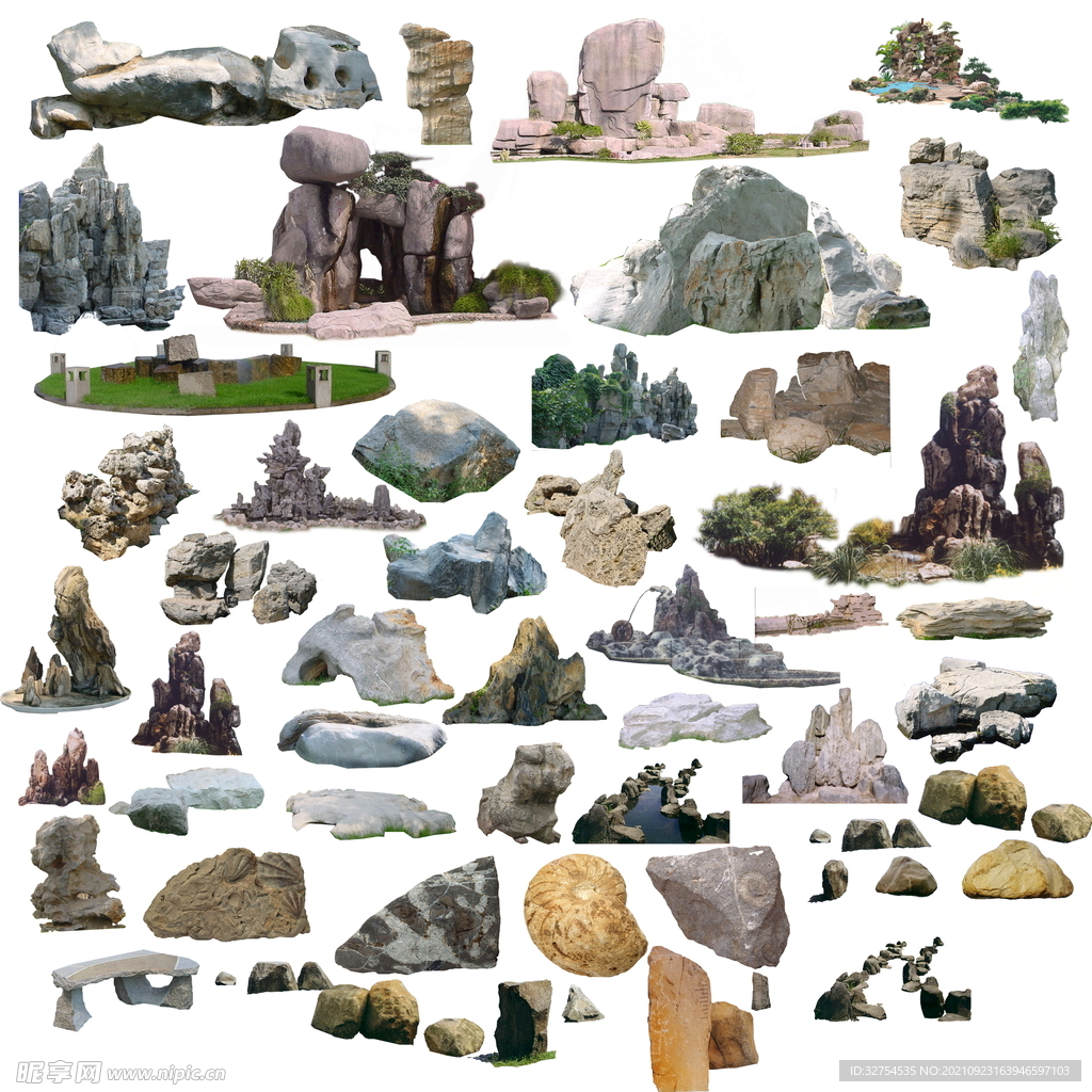 假山石头雕塑素材