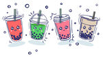 矢量插画奶茶