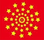 五角星发射图案