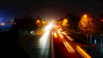 城市道路交通车流夜景