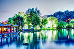 瘦西湖夜景高清实拍 