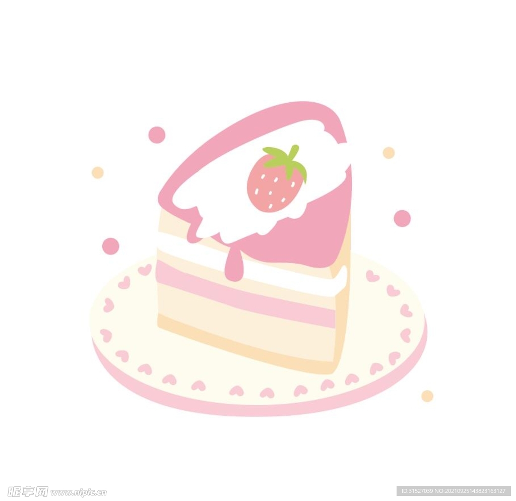 手绘草莓蛋糕
