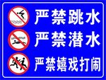 游泳馆安全管理标识牌 