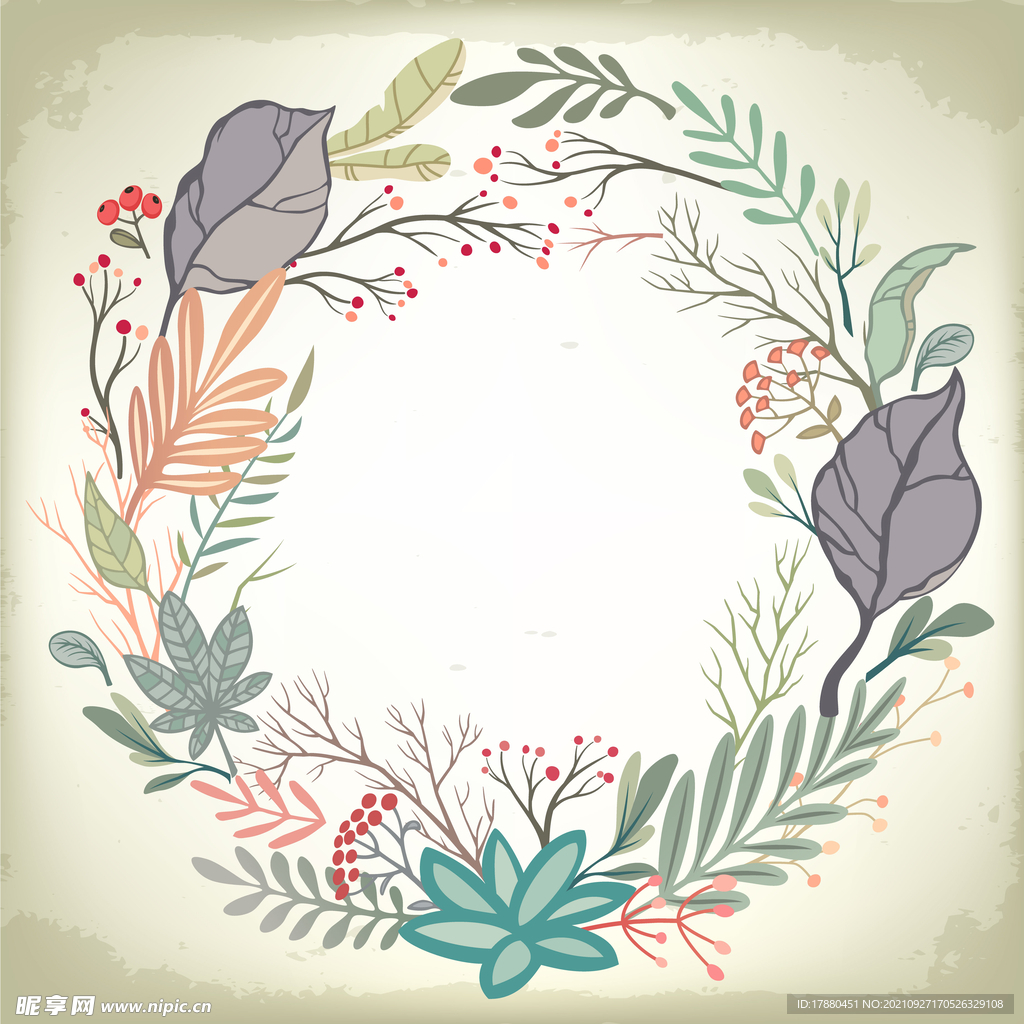 浪漫花卉框架