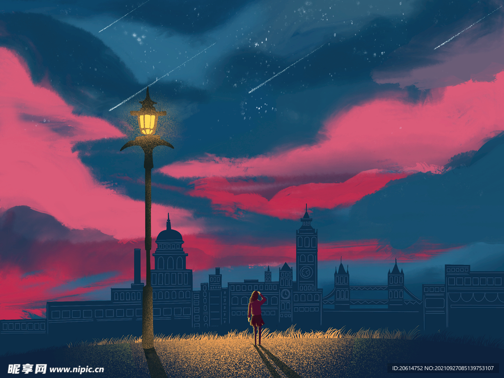 守望天空晚霞