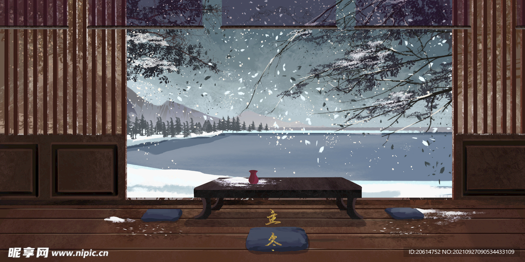 冬日飘雪