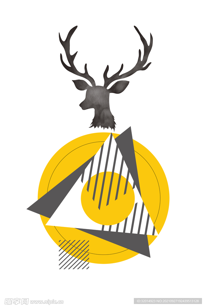 抽象几何图形组合装饰画