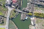 绍兴东圃镇鸟瞰航拍图