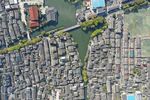 绍兴东圃镇鸟瞰航拍图 