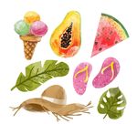 彩绘夏季元素