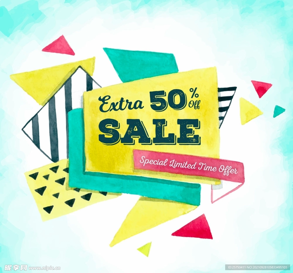 半价促销海报