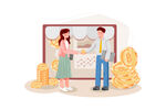 金融扁平插画