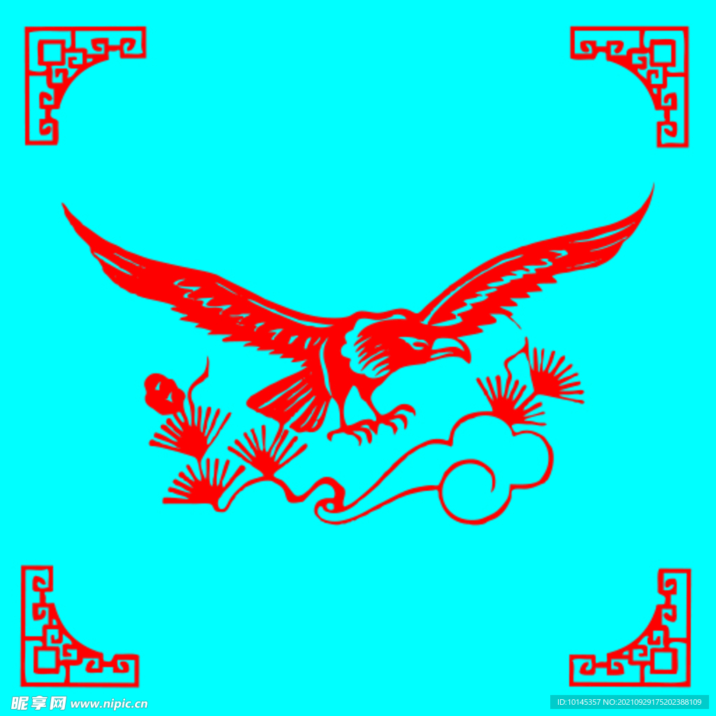 鹰剪纸