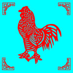鸡剪纸