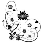 黑白装饰花纹  
