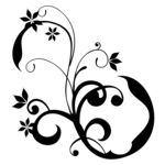 黑白装饰花纹 