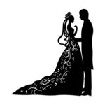 婚纱人物剪影  